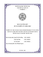 NGHIÊN CỨU VIỆC SỬ DỤNG TRANG WEB HỖ TRỢ HỌC TỪ VỰNG TIẾNG TRUNG CỦA SINH VIÊN NĂM NHẤT CHUYÊN NGÀNH TIẾNG TRUNG THƯƠNG MẠI CỦA ĐẠI HỌC THƯƠNG MẠI