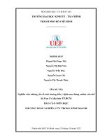 Nghiên cứu những yếu tố ảnh hưởng đến ý định mua hàng online của thế hệ gen z ở địa bàn TP HCM báo cáo môn học PHƯƠNG PHÁP NGHIÊN cứu TRONG KINH DOANH