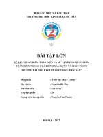 QUAN điểm TOÀN DIỆN và sự vận DỤNG QUAN điểm TOÀN DIỆN TRONG QUÁ TRÌNH xây DỰNG và PHÁT TRIỂN TRƯỜNG đại học KINH tế QUỐC dân HIỆN NAY