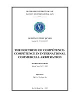 The doctrine of compétencecompétence in international commercial arbitration