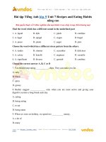 Bài tập tiếng anh lớp 9 unit 7: recipes and eating habits nâng cao vndoc com
