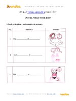 Bài tập ngữ pháp tiếng anh lớp 4 unit 11 what time is it?   vndoc com