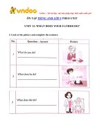Bài tập ngữ pháp tiếng anh lớp 4 unit 12 what does your father do?   vndoc com