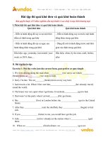 Bài tập thì quá khứ đơn và quá khứ hoàn thành  vndoc com