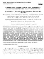 Backstepping control using nonlinear state observer for switched reluctance motor
