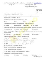 Đề kiểm tra 1 tiết học kì 1 môn địa lý 12 năm học 2017 2018 trường THPT lê qúy đôn