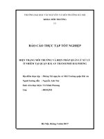 Báo cáo thực tập tốt nghiệp hiện trạng môi trường và biện pháp quản lý xử lý  ô nhiễm tại quận hải an thành phố hải phòng