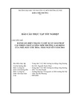 Đánh giá hiện trạng và đề xuất giải pháp cải thiện chất lượng môi trường lao động của nhà máy Cốc Hóa tại Thái Nguyên năm 2016