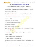 Cách chuyển đổi từ hiện tại hoàn thành sang quá khứ đơn và ngược lại   vndoc com