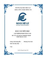 Báo cáo   báo cáo lập trình web nâng cao