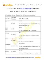 Từ vựng   ngữ pháp tiếng anh lớp 4 unit 10 where were you yesterday?   vndoc com