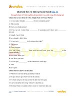 Quá khứ đơn và hiện tại hoàn thành lớp 11 vndoc com