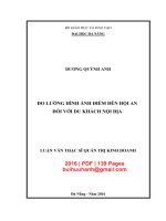 Luận văn Thạc sĩ Quản trị kinh doanh: Đo lường hình ảnh điểm đến Hội An đối với du khách nội địa