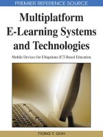 Ebook Multiplatform e-learning systems and technologies: Mobile devices for ubiquitous ICT-based education – Part 1