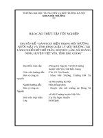 Đánh giá hiện trạng môi trường nước mặt và tình hình quản lý môi trường tại làng nghề giết mổ trâu, bò Phúc Lâm, xã Hoàng Ninh, huyện Việt Yên, tỉnh Bắc Giang