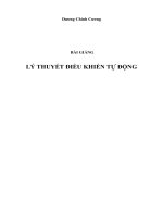 Bài giảng Lý thuyết điều khiển tự động - Dương Chính Cương