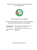 Báo cáo thực tập tốt nghiệp “xây dựng mô hình phân loại rác từ nguồn taị thị trấn đông hưng huyện đông hưng tỉnh thái bình