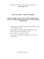 Đánh giá hiện trạng chất lượng môi trường nước mặt trên địa bàn quận Bắc Từ Liêm, Thành phố Hà Nội