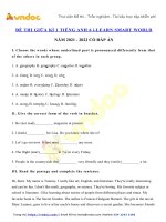 Đề thi giữa kì 1 lớp 6 môn tiếng anh i learn smart world số 2   vndoc com