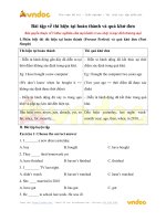 Bài tập về thì hiện tại hoàn thành và quá khứ đơn vndoc com