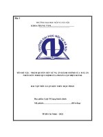 TIỂU LUẬN ĐỀ TÀI THẨM QUYỀN XÉT XỬ VỤ ÁN HÀNH CHÍNH CỦA TOÀ ÁN NHÂN DÂN THEO QUY ĐỊNH CỦA PHÁP LUẬT HIỆN HÀNH