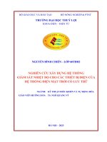 NGHIÊN CỨU XÂY DỰNG HỆ THỐNG GIÁM SÁT NHIỆT ĐỘ CHO CÁC THIẾT BỊ ĐIỆN CỦA HỆ THỐNG ĐIỆN MẶT TRỜI CÓ LƯU TRỮ