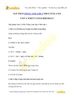 Ngữ pháp tiếng anh lớp 4 unit 4 whens your birthday?   vndoc com