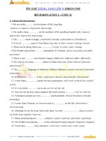 Bài tập tiếng anh lớp 9 unit 1, 2   vndoc com