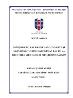 Mở rộng cho vay khách hàng cá nhân tại ngân hàng TMCP đầu tư và phát triển   chi nhánh đông sài gòn