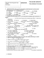 THE SECOND SEMESTER EXAMINATION