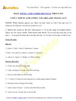 Vocabulary unit 1 towns and cities tiếng anh 6 friends plus trang 14 15   vndoc com