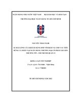 Sự hài lòng của khách hàng đối với dịch vụ cho vay tiêu dùng cá nhân tại ngân hàng thương mại cổ phần sài gòn thương tín   chi nhánh quận 12