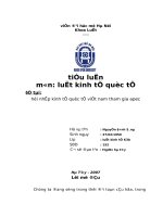 Hội nhập kinh tế quốc tế việt nam tham gia apec