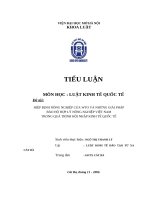 Hiệp định nông nghiệp của wto và những giải pháp bảo hộ hợp lý nông nghiệp việt nam trong quá trình hội nhập kinh tế quốc tế