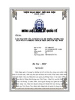 Các nguyên tắc cơ bản của hệ thống thương mại của WTO và những thách thức đối với việt nam