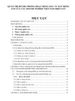 Tiểu luận - quản tri rủi ro - đề tài - Báo Cáo QUẢN TRỊ RỦI RO TRONG HOẠT ĐỘNG ĐẦU TƯ BẤT ĐỘNG SẢN CỦA CÁC DOANH NGHIỆP VIỆT NAM HIỆN NAY