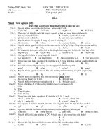 Trường THCS An Phú                          Đề Thi Học Kì I Năm học 2008 - 2009