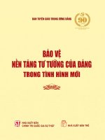 Công tác bảo vệ nền tảng tư tưởng của đảng trong tình hình mới phần 1