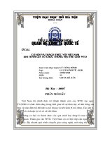 Cơ hội và thách thức với việt nam khi tham gia tổ chức thương mại thế giới