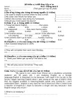 §Ò Kh¶O S¸t Chêt L­îng ®Çu N¨m