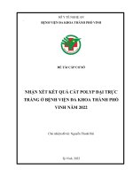 ĐỀ TÀI NGHIÊN CỨU VỀ CẮT POLYP ĐẠI TRÀNG