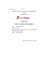 BÁO cáo THỰC tập DOANH NGHIỆP 1 đơn vị THỰC tập CÔNG TY CP–DV–VT – sửa CHỮA ôtô VIỆT NAM GARAGE a TRINH