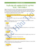 Tuyển tập trắc nghiệm Excel nâng cao