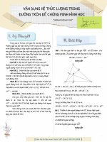 Van dung he thuc luong trong duong tron de chung minh hinh hoc
