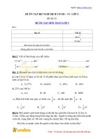 Đề Ôn Tập Ở Nhà Lớp 5 Số 25 - Nghỉ Dịch Corona (Ngày 07/4) Vndoc.com