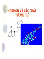Hormon và các dẫn chất tương tự: Đặc điểm cấu tạo, liên quan cấu trúc  tác dụng, tính chất lý hóa, ứng dụng, định tính, định lượng