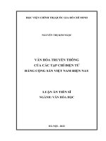 Văn hóa truyền thông của các tạp chí điện tử Đảng Cộng sản Việt Nam hiện nay.