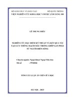 Tóm tắt: Nghiên cứu đặc điểm kỹ thuật và kết quả tái tạo lưu thông mạch máu trong ghép gan phải từ người hiến sống.