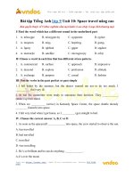 Bài tập tiếng anh lớp 9 unit 10: space travel nâng cao vndoc com