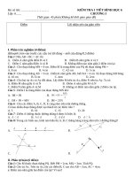 Họ Và Tên: …………………………                                      Kiểm Tra 1 Tiết Hình Học 6